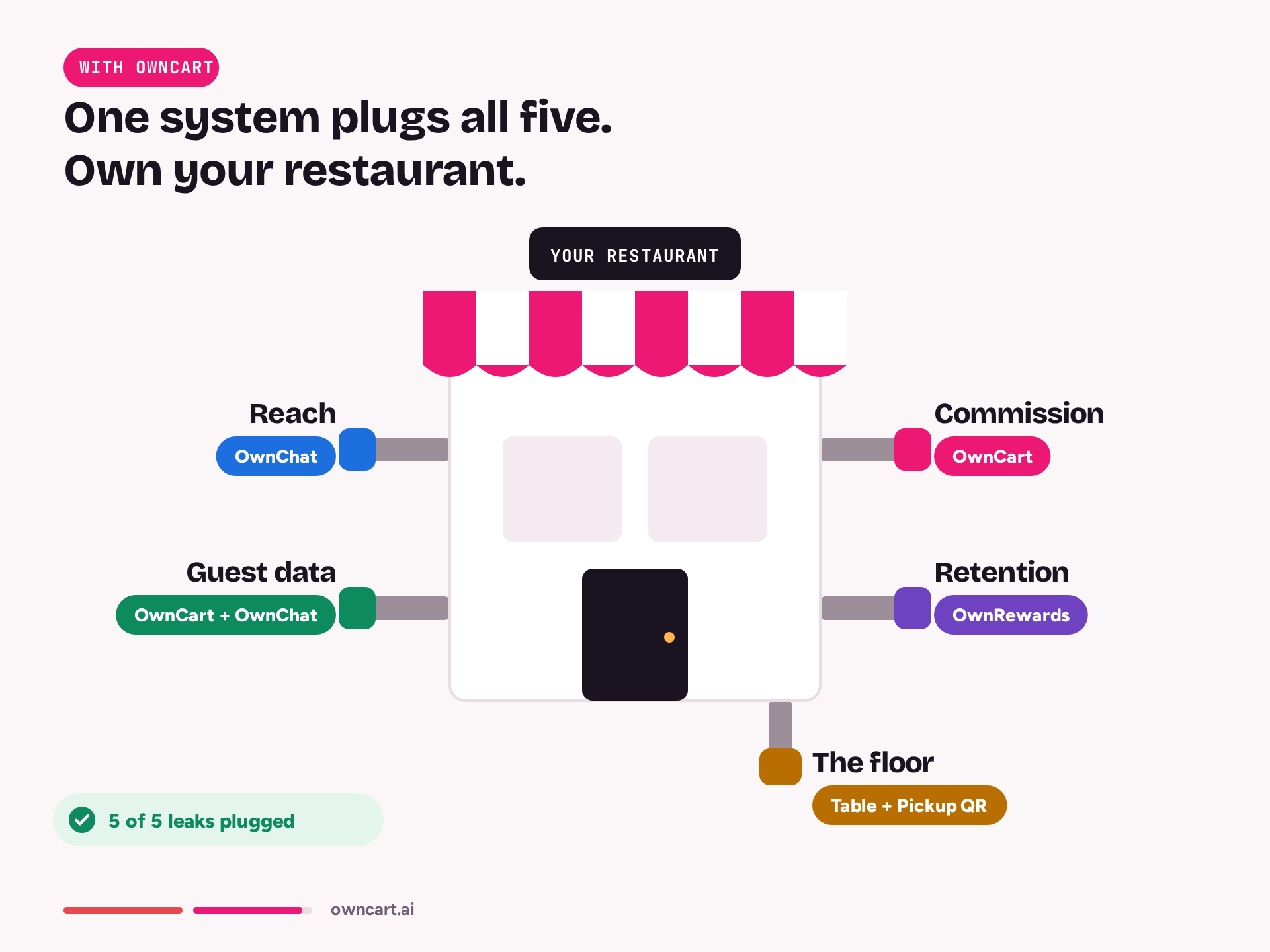 Watch the five leaks — with OwnCart